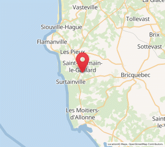 Map of Pierreville, Normandy