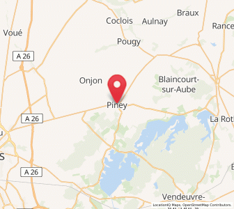 Map of Piney, Grand Est