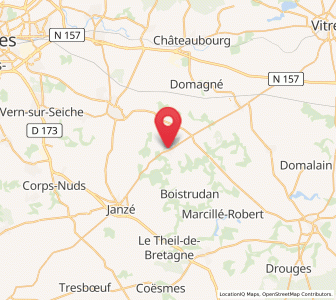 Map of Piré-sur-Seiche, Brittany