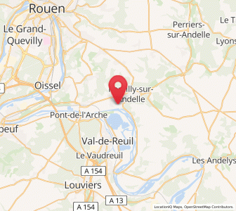 Map of Pîtres, Normandy