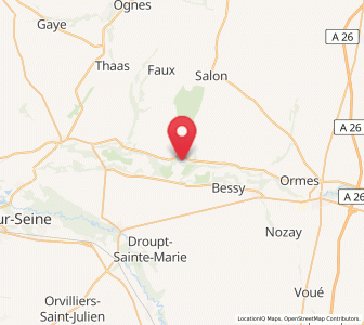Map of Plancy-l'Abbaye, Grand Est