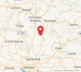 Map of Plaudren, Brittany