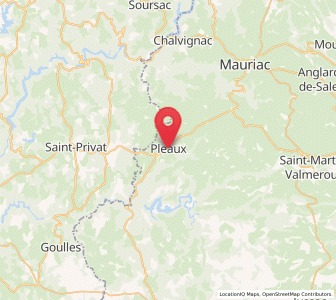 Map of Pleaux, Auvergne-Rhône-Alpes