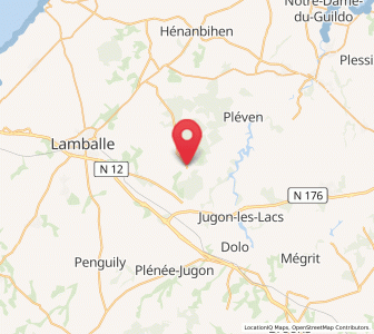 Map of Plédéliac, Brittany