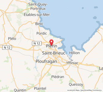 Map of Plérin, Brittany