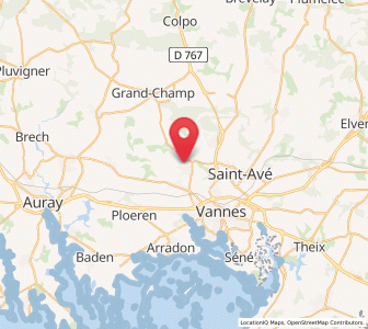 Map of Plescop, Brittany