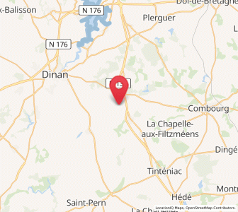 Map of Plesder, Brittany