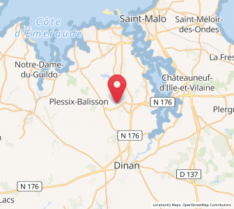 Map of Pleslin-Trigavou, Brittany