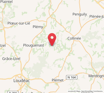 Map of Plessala, Brittany