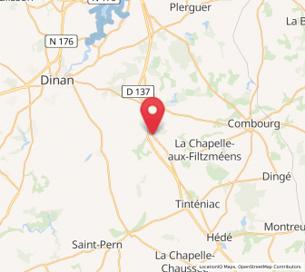 Map of Pleugueneuc, Brittany