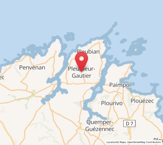 Map of Pleumeur-Gautier, Brittany