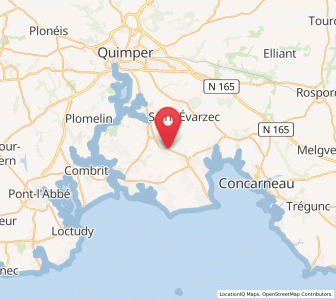 Map of Pleuven, Brittany