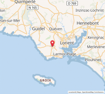 Map of Ploemeur, Brittany