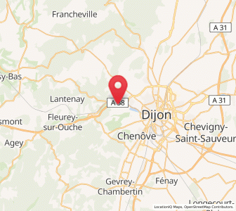Map of Plombières-lès-Dijon, Bourgogne-Franche-Comté