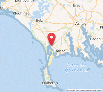 Map of Plouharnel, Brittany
