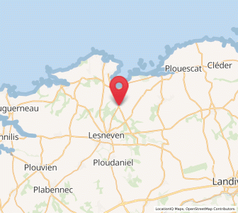 Map of Plouider, Brittany