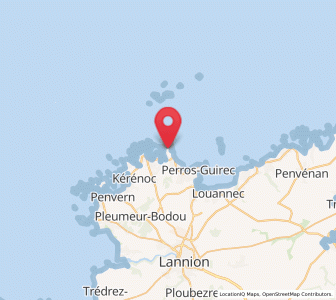Map of Ploumanac'h, Brittany