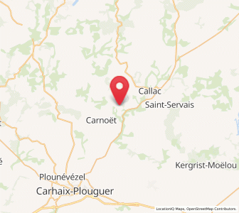Map of Plusquellec, Brittany