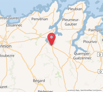 Map of Pommerit-Jaudy, Brittany