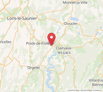 Map of Pont-de-Poitte, Bourgogne-Franche-Comté