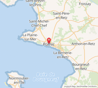 Map of Pornic, Pays de la Loire