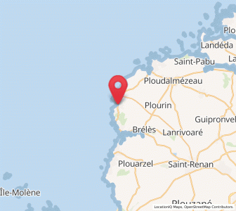 Map of Porspoder, Brittany