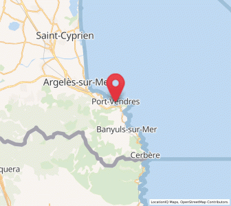 Map of Port-Vendres, Occitanie