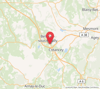 Map of Pouilly-en-Auxois, Bourgogne-Franche-Comté