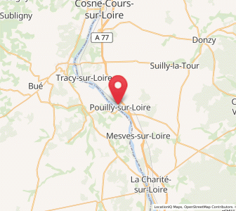 Map of Pouilly-sur-Loire, Bourgogne-Franche-Comté
