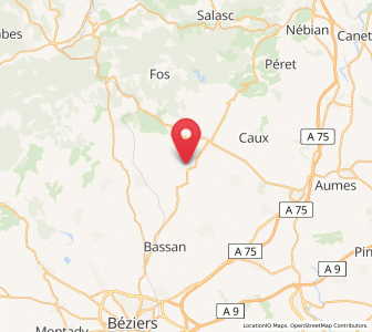 Map of Pouzolles, Occitanie