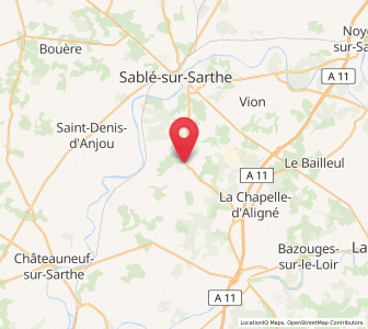 Map of Précigné, Pays de la Loire