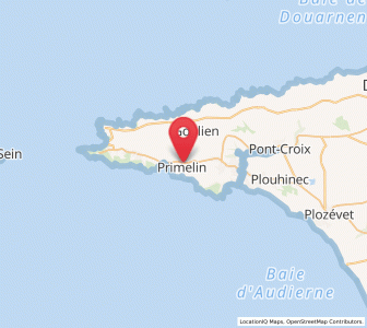 Map of Primelin, Brittany