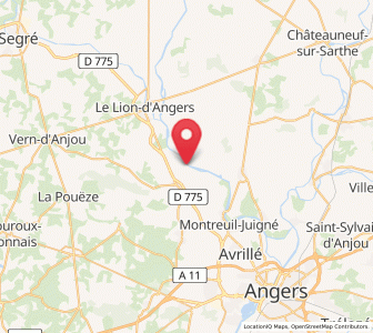 Map of Pruillé, Pays de la Loire