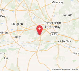 Map of Pruniers-en-Sologne, Centre