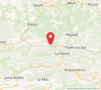 Map of Puget-Théniers, Provence-Alpes-Côte d'Azur