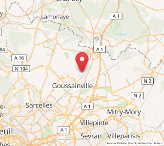 Map of Puiseux-en-France, Île-de-France