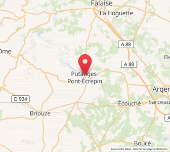 Map of Putanges-Pont-Écrepin, Normandy