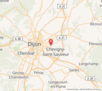 Map of Quetigny, Bourgogne-Franche-Comté