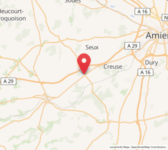Map of Quevauvillers, Hauts-de-France