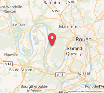 Map of Quevillon, Normandy