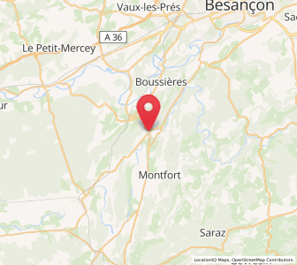 Map of Quingey, Bourgogne-Franche-Comté