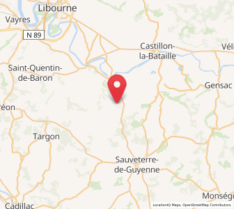 Map of Rauzan, Nouvelle-Aquitaine