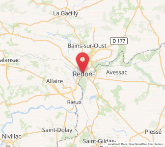 Map of Redon, Brittany