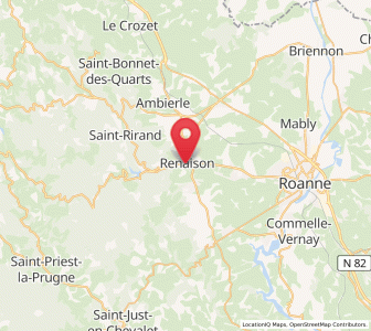 Map of Renaison, Auvergne-Rhône-Alpes