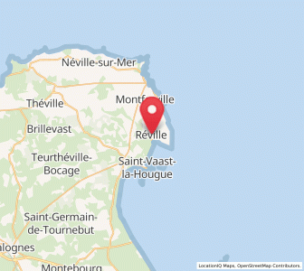 Map of Réville, Normandy