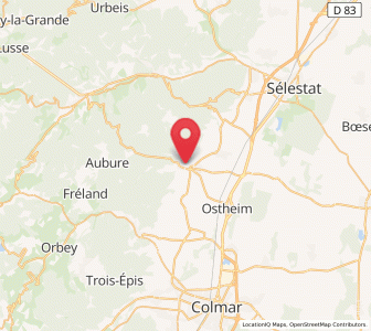 Map of Ribeauvillé, Grand Est