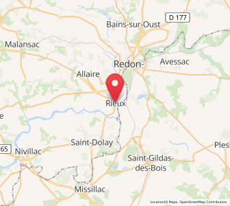 Map of Rieux, Brittany