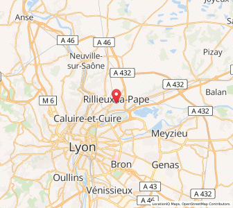 Map of Rillieux-la-Pape, Auvergne-Rhône-Alpes