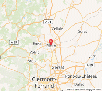 Map of Riom, Auvergne-Rhône-Alpes