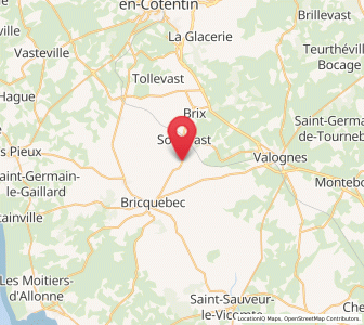 Map of Rocheville, Normandy
